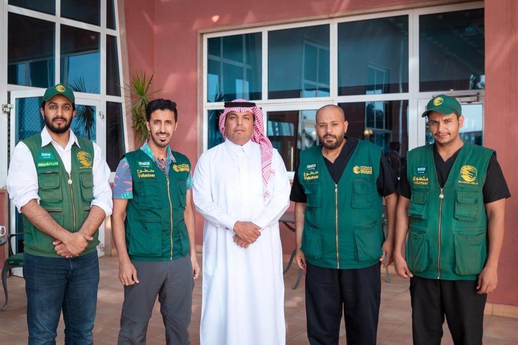 Receiving a delegation from the King Salman Center for Relief